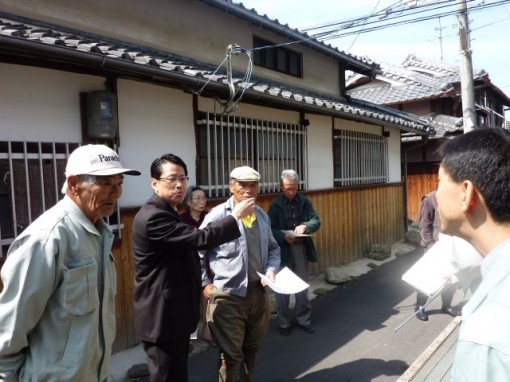 北大伴・山中田町の生活道路の拡幅・整備の立会い
