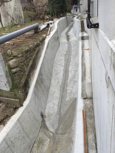 横山町会の排水路改修工事（富田林市）